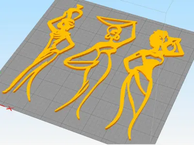 African Women wall art 1 3D print model