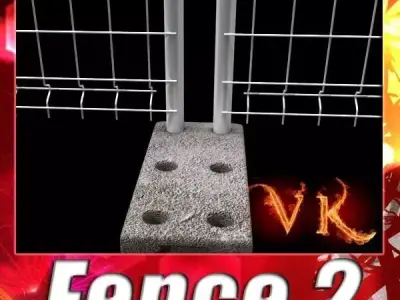 Fence 02 - High Detailed 3D model