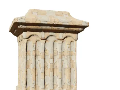 Medieval Architectural Stone Pillar 3D Model Free low-poly 3D model