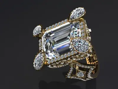 Royalty ring 3D print model