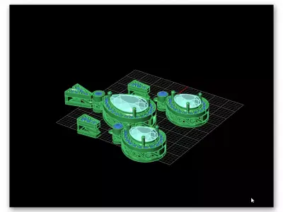 pear halo jewelry set earring and pendant 3D print model
