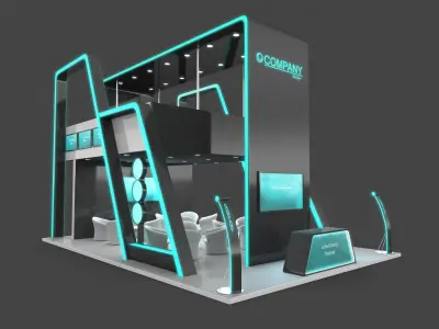 Exhibition Stands 6 models 3D Model Collection