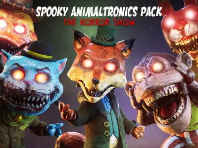 Spooky Animaltronics Pack - Rigged and Animated Low-poly 3D model