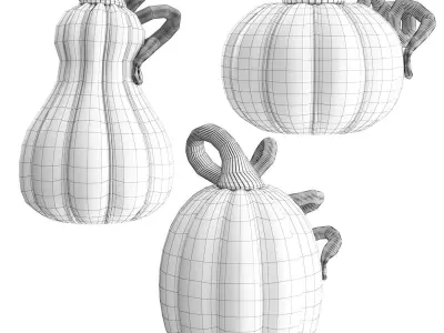 Glass pumpkins 3D model