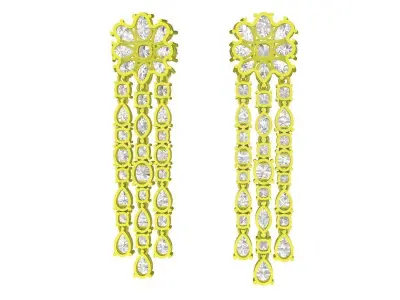 A7826 Luxury Diamond Women Earrings 3D print model