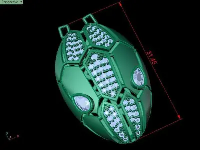 Snake pendant 01 3D print model