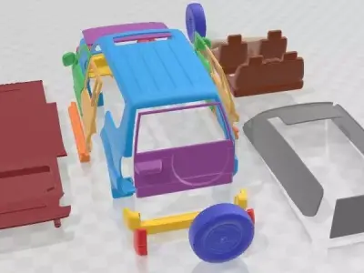 Toyota Land Cruiser Prado J90 1999 Printable Car  3D print model