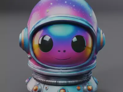 cute astronalta bust 3D model