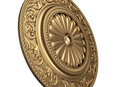 Ceiling Rosette 01 Low-poly 3D model