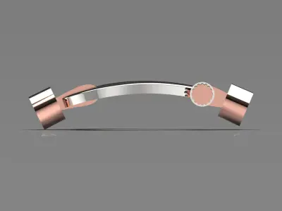 Two-tone bracelet top connection model bg0033 3D print model