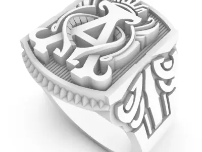 men A ring 3D print model