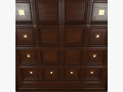 Coffered ceiling Low-poly 3D model