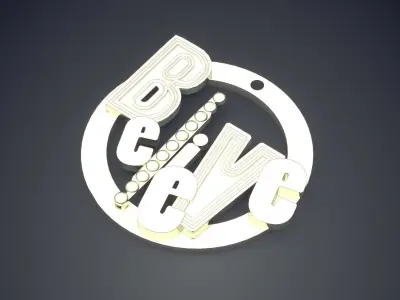 Luxury Pendants With Letters CAD 715 3D print model