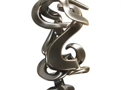 Avantgarde statuette Low-poly 3D model