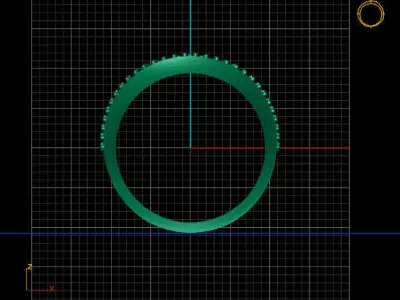Women Stone Rings Diamond 3D print model 14