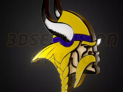 Minnesota Vikings logo - Cinematic - 3D print 3D model