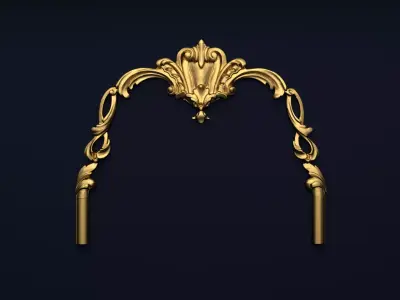 Classic decor ornament v-3D model 30 3D model