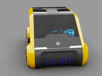 Smart Concept Car rigged 3D model