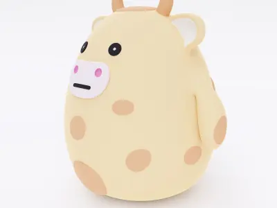 Cartoon Cow 3d model 3D model