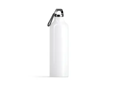Aluminum Sport Bottle - metal water botle with carabiner Low-poly 3D model