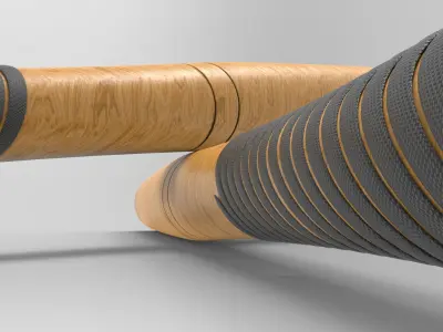 Baseball Bat Low-poly 3D model 17
