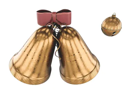 Christmas Bell And Jingle Bell Low-poly 3D model