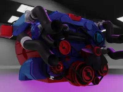 Engine Motor Car 3D model