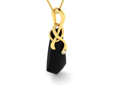Women Pendant 3DM STL OBJ FBX Render Details 3D print model 5