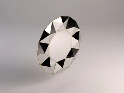 MIRROR---Triangular relief 3D model