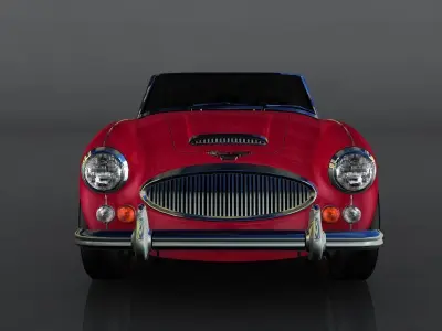 Austin Healey 3000 MK II Low-poly 3D model