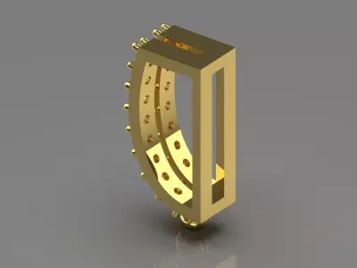 small gold bail pendant jewelry gl0014 3D print model