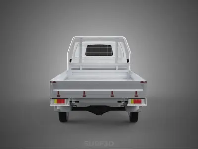 FLAT DECK BED PICKUP TRUCK CAR BOX DROP SIDE CARGO BODY GATE VAN 3D model