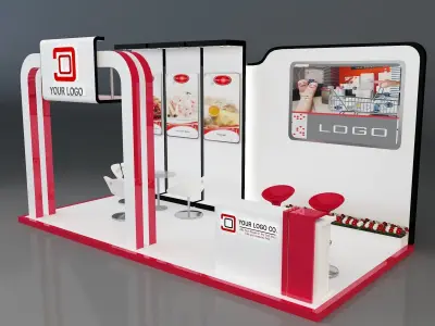 Booth Exhibition Stand a135 3D model