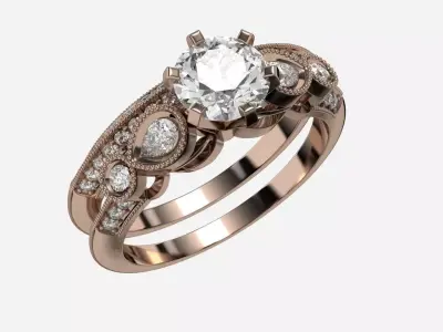 Engagement Ring 3D print model 38