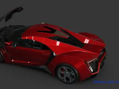 Wmotors Lykan Hyper Sport 2015 Low-poly 3D model