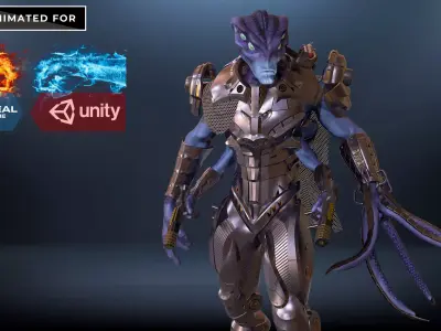 Alien Creature Low-poly 3D model