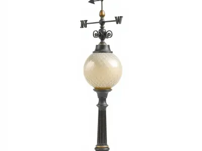 Weather Vane Street Lamp Decorative Model Pack Low-poly 3D model