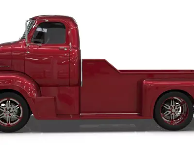 Custom Vintage COE Pickup Truck 3D model