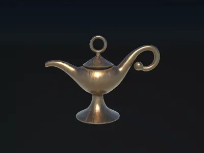 Aladdin Lamp 3D Icon 3D model