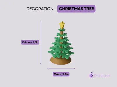 CHRISTMAS TREE DECOR TREE PUZZLE 3D print model
