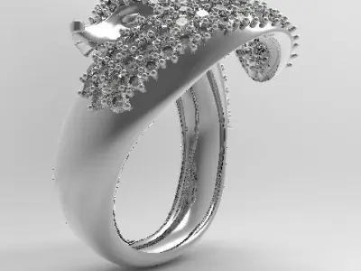 Fox ring pave 3D model