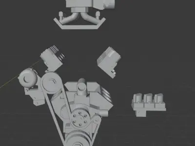ecotec V6 engine  3D print model