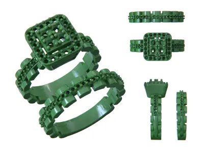 Rolls Jewelry Ring Set 3D print model