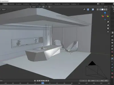 Modern Kitchen Free 3D model