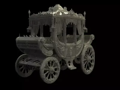 Chinese ancient  carriage   3D model