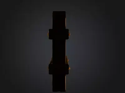 Wooden Boundaries Low-poly 3D model