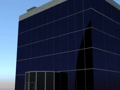 5 storey Glass Building 3D model