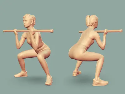 Stylized Fitness Character 3D model
