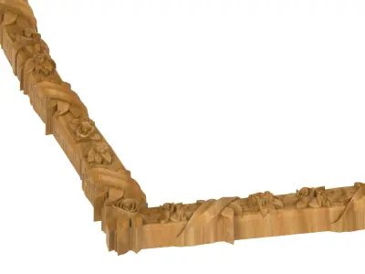 Carved picture frame STL 3D model 29