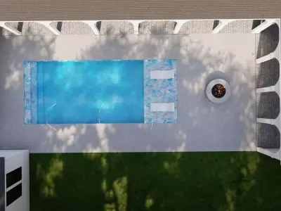 Garden Landscape 3D Model - SketchUp and Lumion Scene Free 3D model